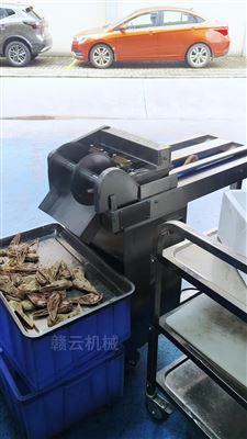 商用生熟鸭头均可分半切割的切鸭头机器
